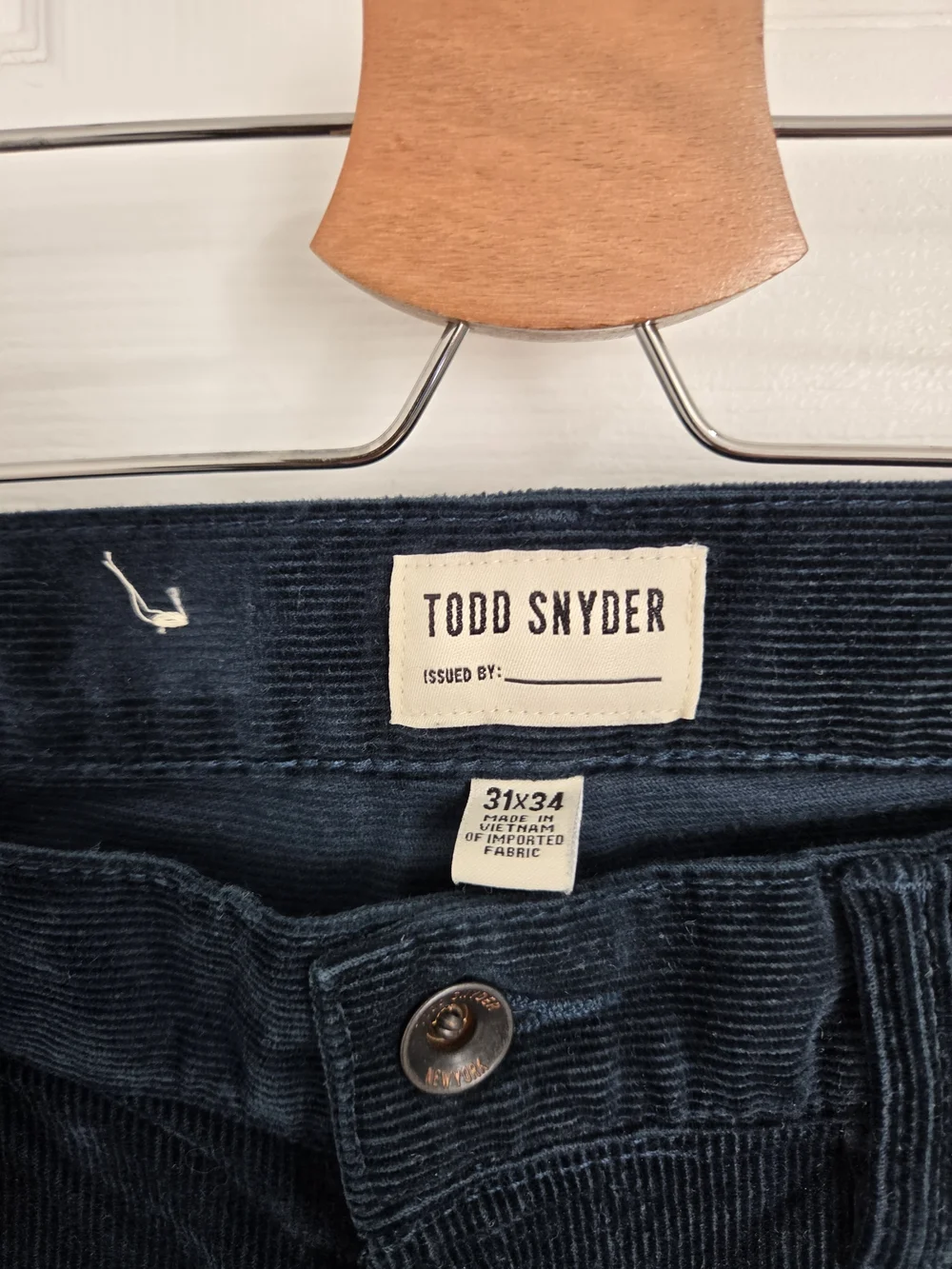 Todd Snyder Dark Navy Corduroy Men’s Pants Size31X34